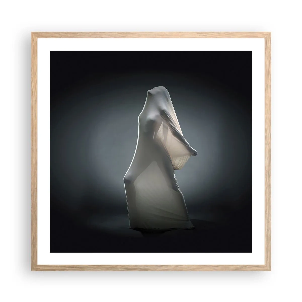 Poster in einem Rahmen aus heller Eiche - Versteckte Wünsche - 60x60 cm