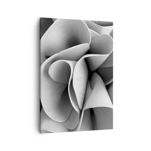 Bild auf Leinwand - Leinwandbild - Schwarz-weiße Details abstrakter Formen - 50x70cm - Es passiert im Weltraum - Moderne Wanddekoration für Wohnzimmer und Schlafzimmer ARTTOR