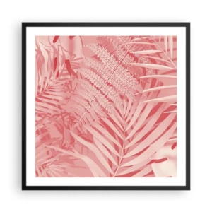 Poster in einem schwarzem Rahmen - Rosa Konzept - 60x60 cm