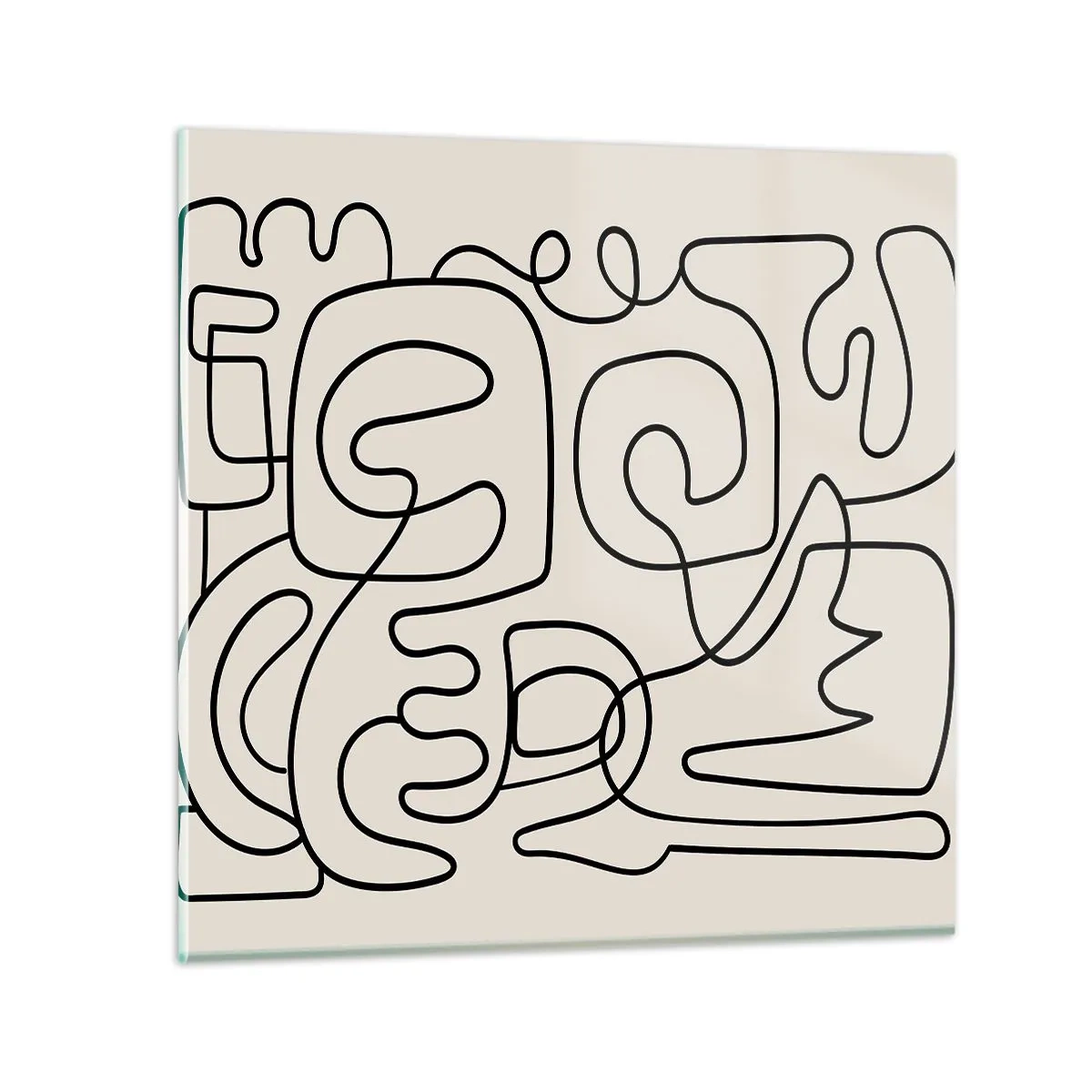 Glasbild - Bild auf glas - Folge der Spur - 60x60 cm