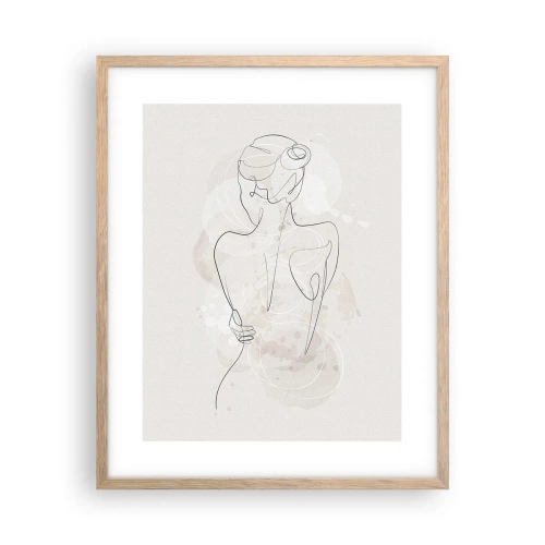 Poster in einem Rahmen aus heller Eiche - Wie ein sensibles Instrument - 40x50 cm