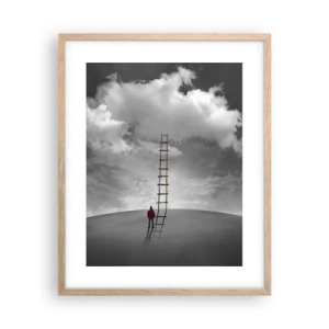 Poster in einem Rahmen aus heller Eiche - Alles ist möglich - 40x50 cm