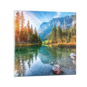 Glasbild - Bild auf glas - Die Sanftheit des Herbstes - 70x70 cm