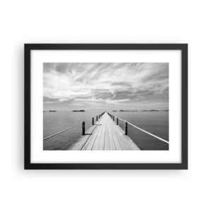 Poster in einem schwarzem Rahmen - Oder vielleicht eine Reise ... - 40x30 cm