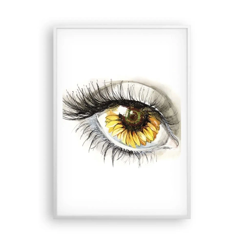 Poster in einem weißen Rahmen - Ein Look so heiß wie der Sommer - 70x100 cm