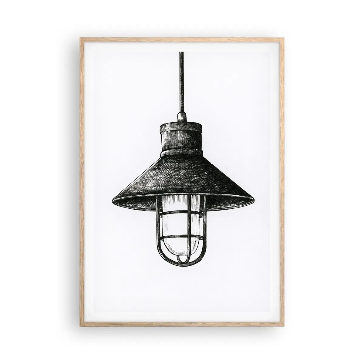 Poster in einem Rahmen aus heller Eiche - Wie vor Jahren… - 70x100 cm