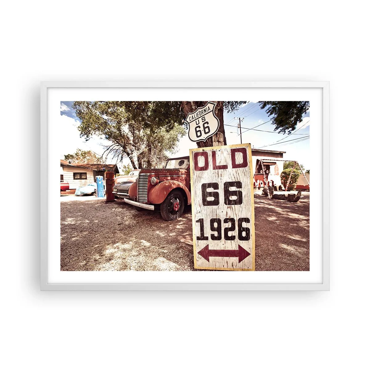 Poster in einem weißen Rahmen - Die Legende der amerikanischen Provinz - 70x50 cm