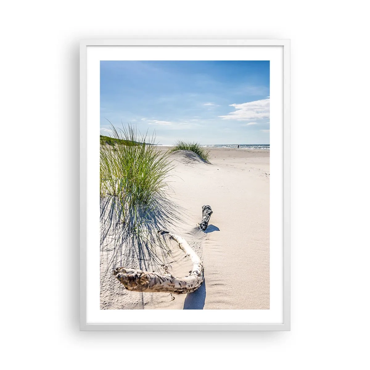 Poster in einem weißen Rahmen - Der schönste Strand? Ostsee-Strand - 50x70 cm