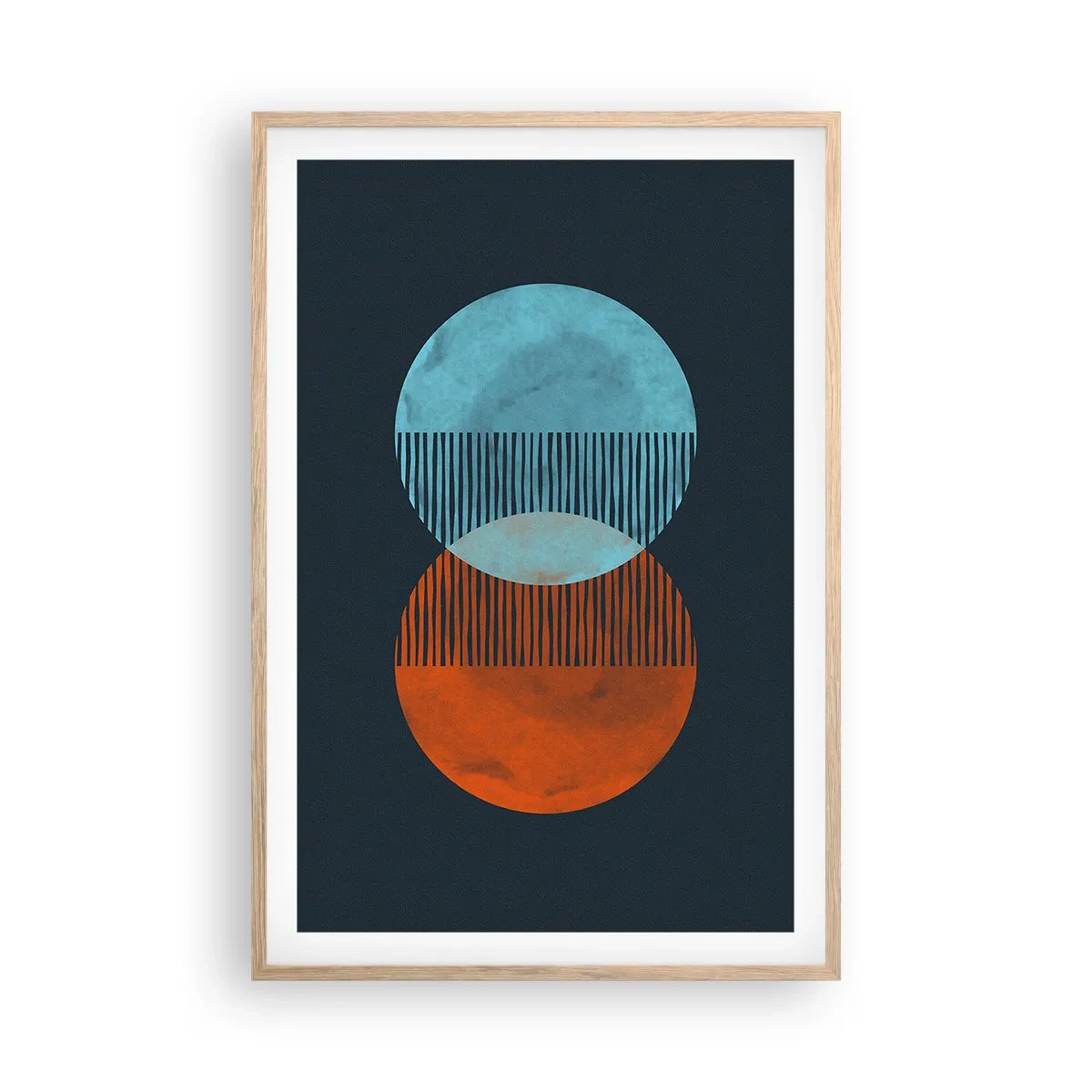 Poster in einem Rahmen aus heller Eiche - Astronomische Fantasie - 61x91 cm