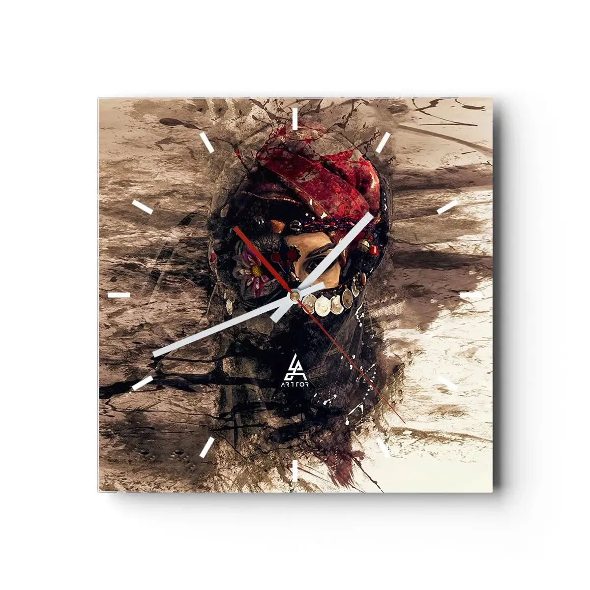 Wanduhr - Glasuhr - Gelinde gesagt besorgniserregend - 40x40 cm