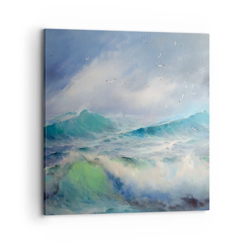 Bild auf Leinwand - Leinwandbild - Der wind heulte mit Triumph - 70x70 cm