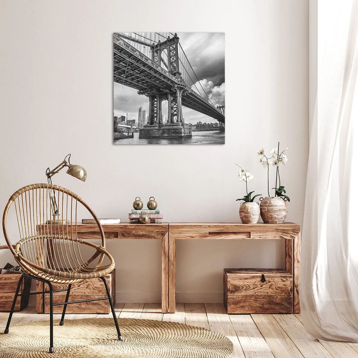 Bild auf Leinwand - Leinwandbild - Ins Herz der Stadt - 40x40 cm