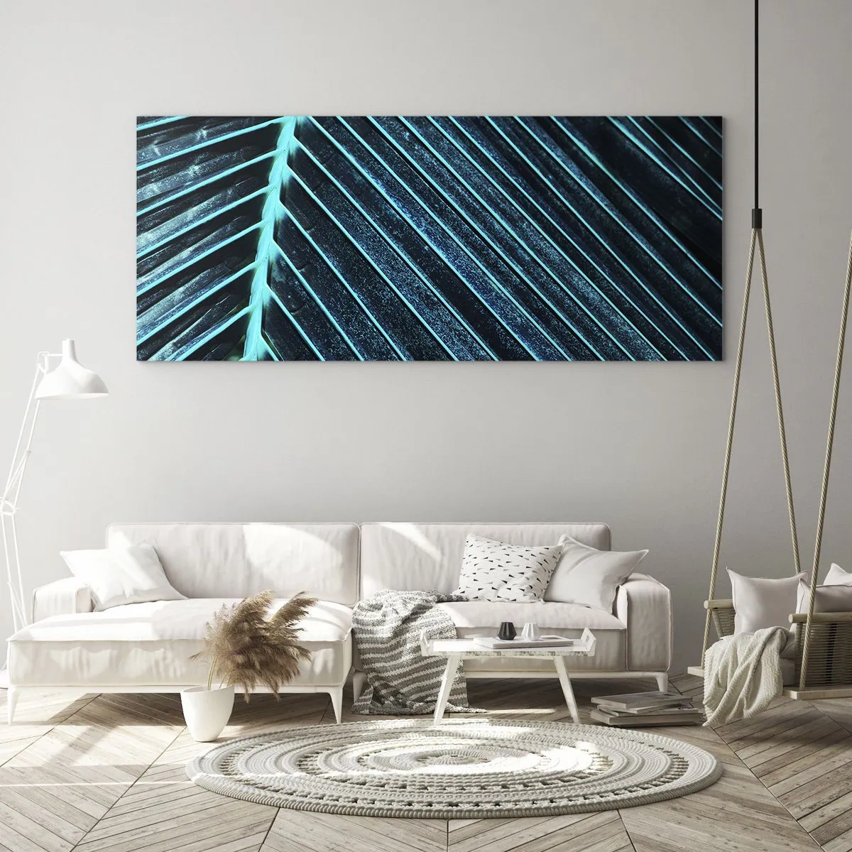 Glasbild - Bild auf glas - Grüne Textur - 100x40 cm