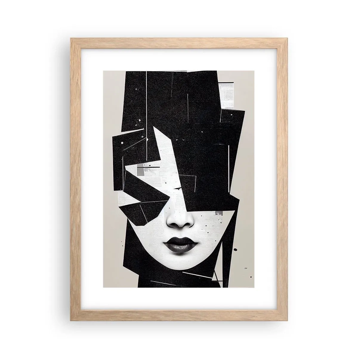 Poster in einem Rahmen aus heller Eiche - Tief verborgen - 30x40 cm