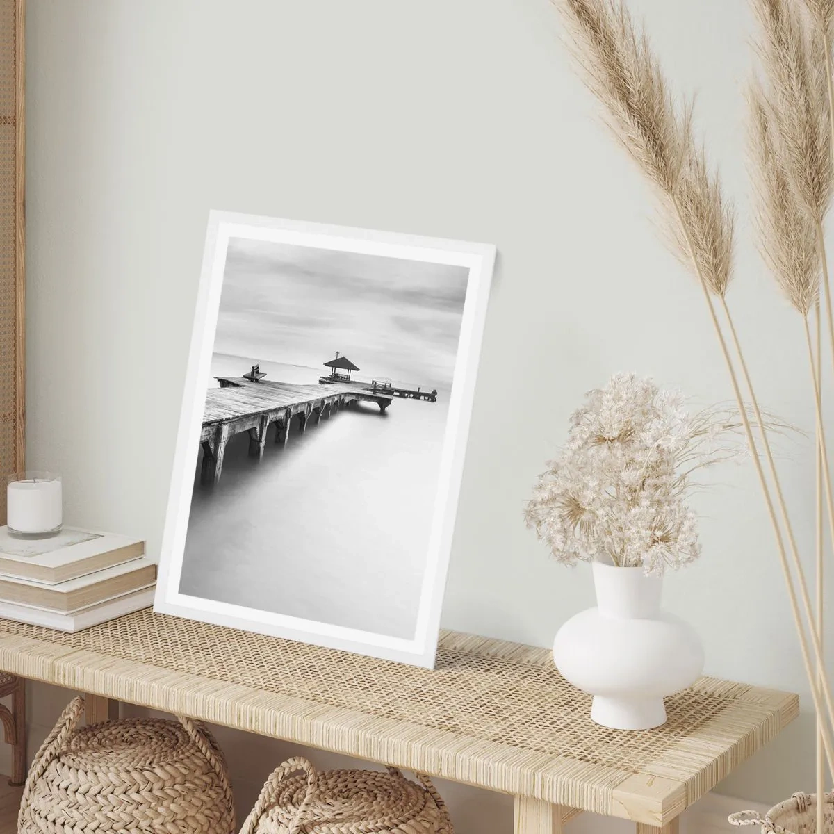 Poster in einem weißen Rahmen - In die Ferne - 61x91 cm