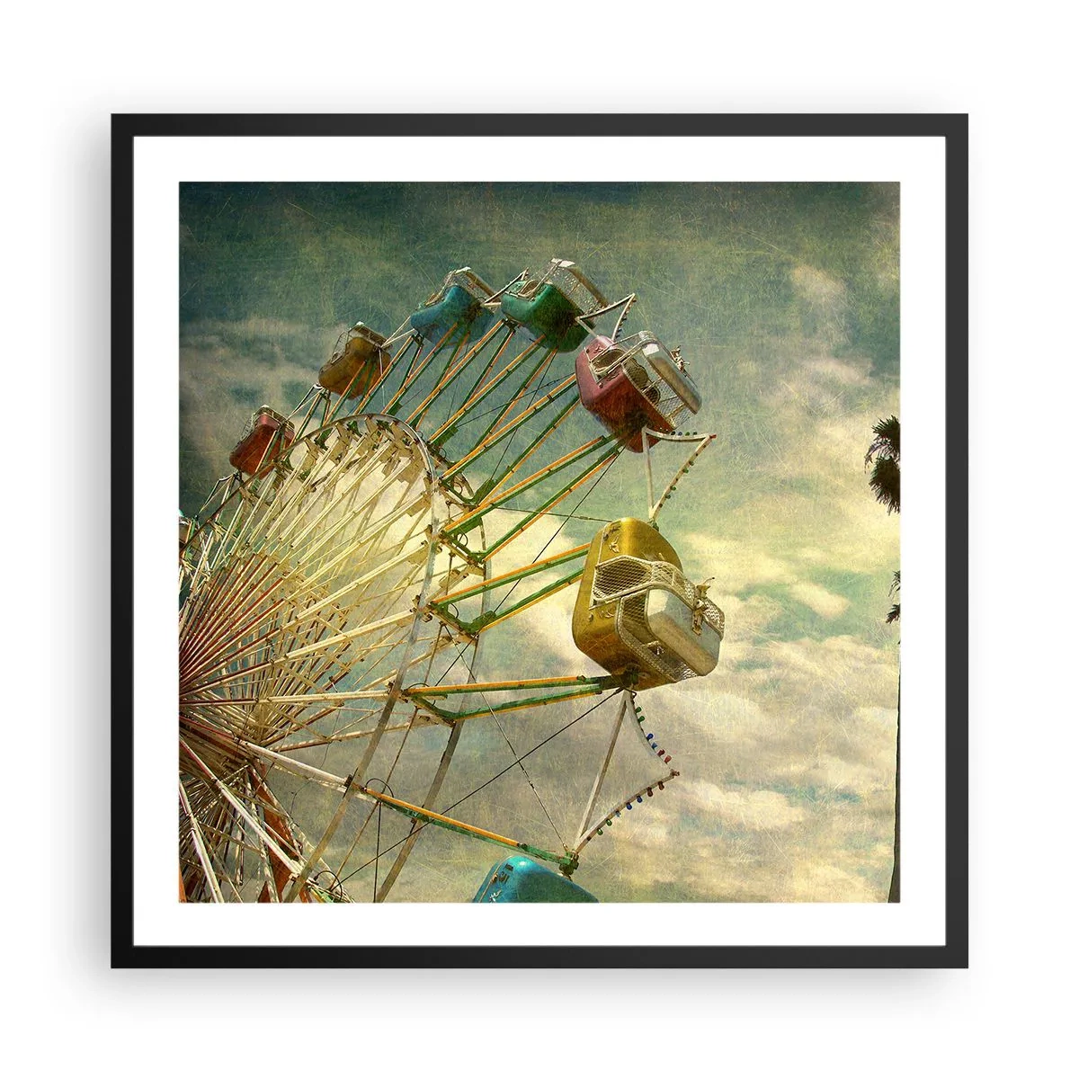 Poster in einem schwarzem Rahmen - Es wird Spaß geben ... - 60x60 cm