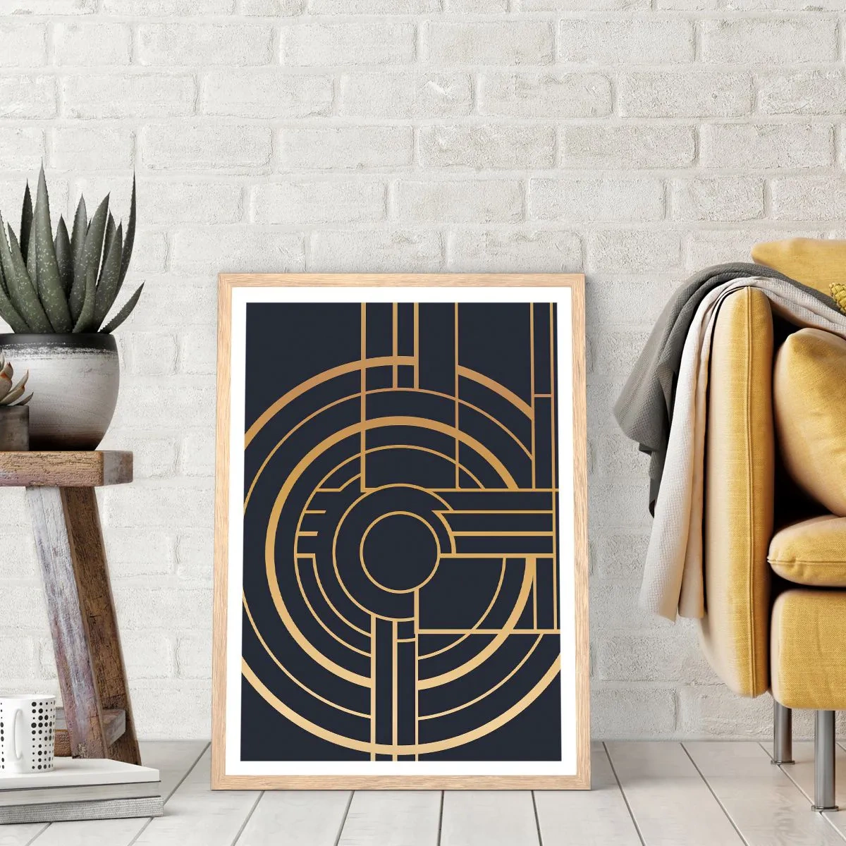 Poster in einem Rahmen aus heller Eiche - Wendungen der Dinge - 70x100 cm