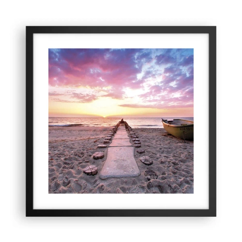 Poster in einem schwarzem Rahmen - Ein Moment tiefer Erfahrung - 40x40 cm