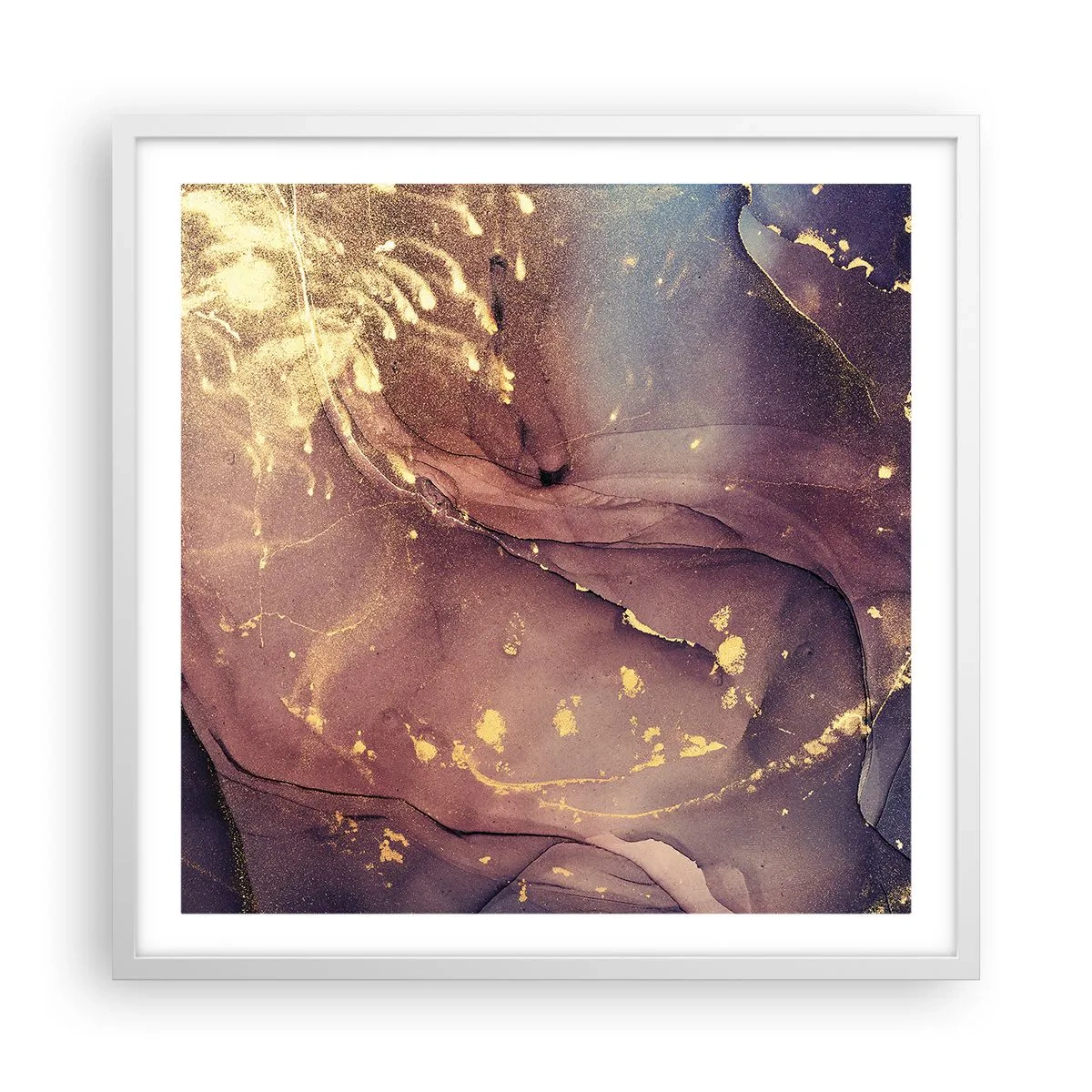 Poster in einem weißen Rahmen - Materie und Geist - 60x60 cm