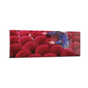 Glasbild - Bild auf glas - Im Reisfeld - 90x30 cm