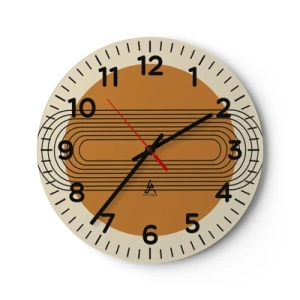 Wanduhr - Glasuhr - Perfekter Plan - 40x40 cm