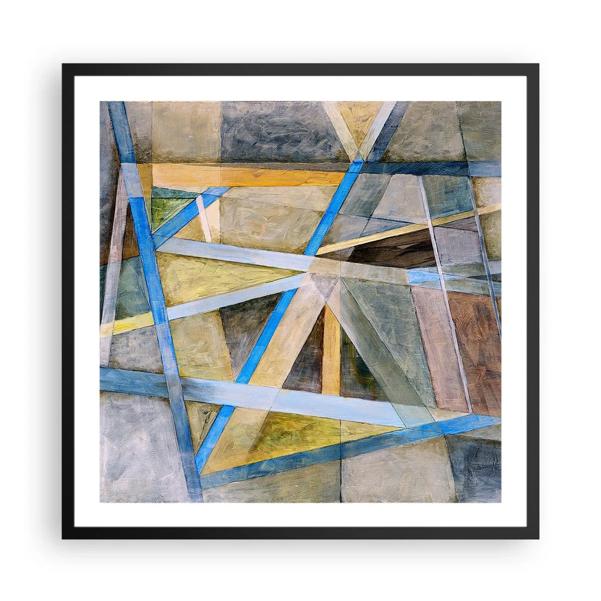 Poster in einem schwarzem Rahmen - Gerade oder diagonal? - 60x60 cm