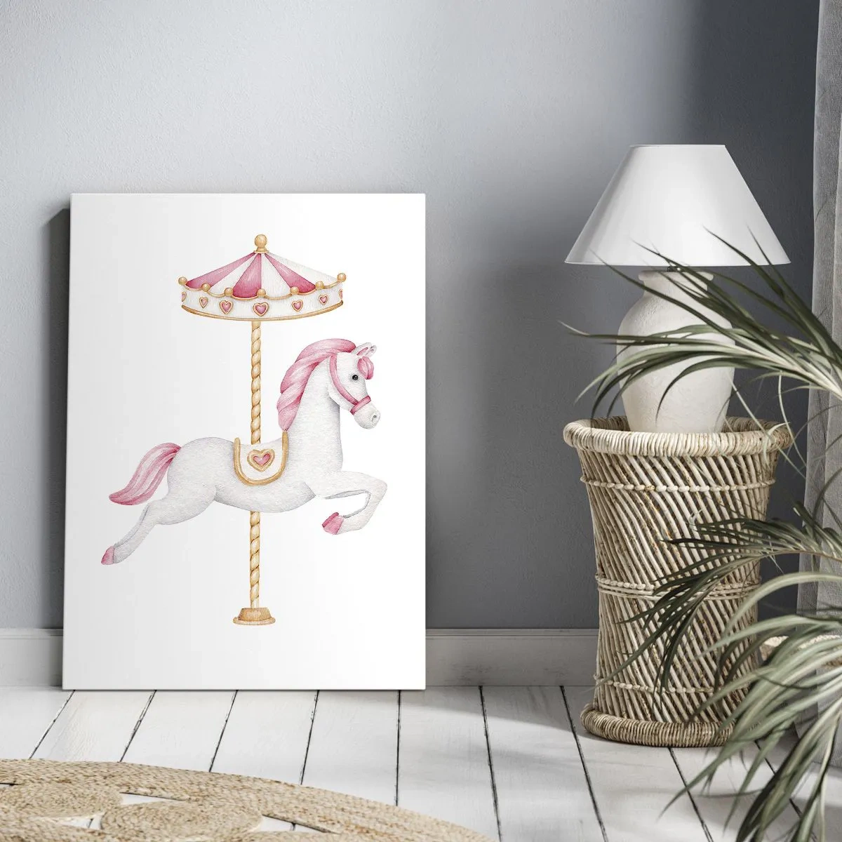 Bild auf Leinwand - Leinwandbild - Er legte los - 55x100 cm