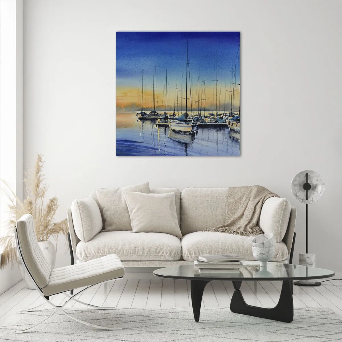 Glasbild - Bild auf glas - Ende eines guten Tages - 70x70 cm