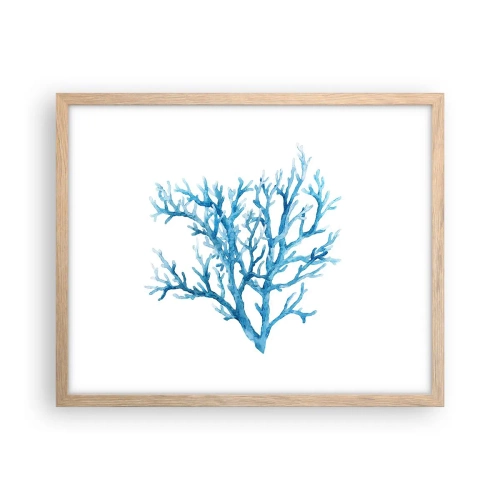 Poster in einem Rahmen aus heller Eiche - Nautisches Filigran - 50x40 cm