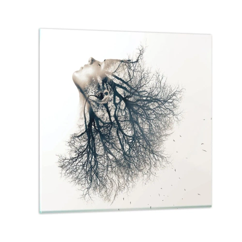 Glasbild - Bild auf glas - Dem Rauschen der Bäume lauschen - 30x30 cm