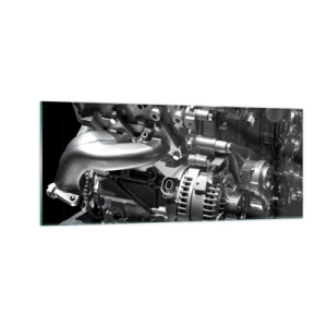 Glasbild - Bild auf glas - Stahl, schön, stark - 100x40 cm