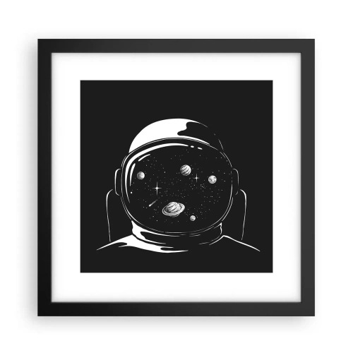 Poster in einem schwarzem Rahmen - Schöne Aussicht - 30x30 cm