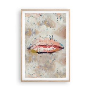 Poster in einem Rahmen aus heller Eiche - Es weckt die Sinne - 61x91 cm