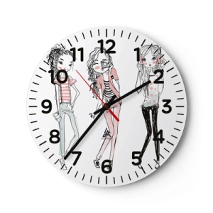 Wanduhr - Glasuhr - Es wird, es wird Spaß machen - 40x40 cm