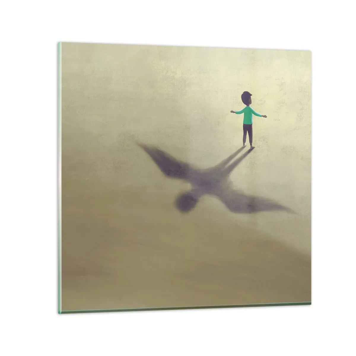 Glasbild - Bild auf glas - Der Held der Zukunft - 50x50 cm