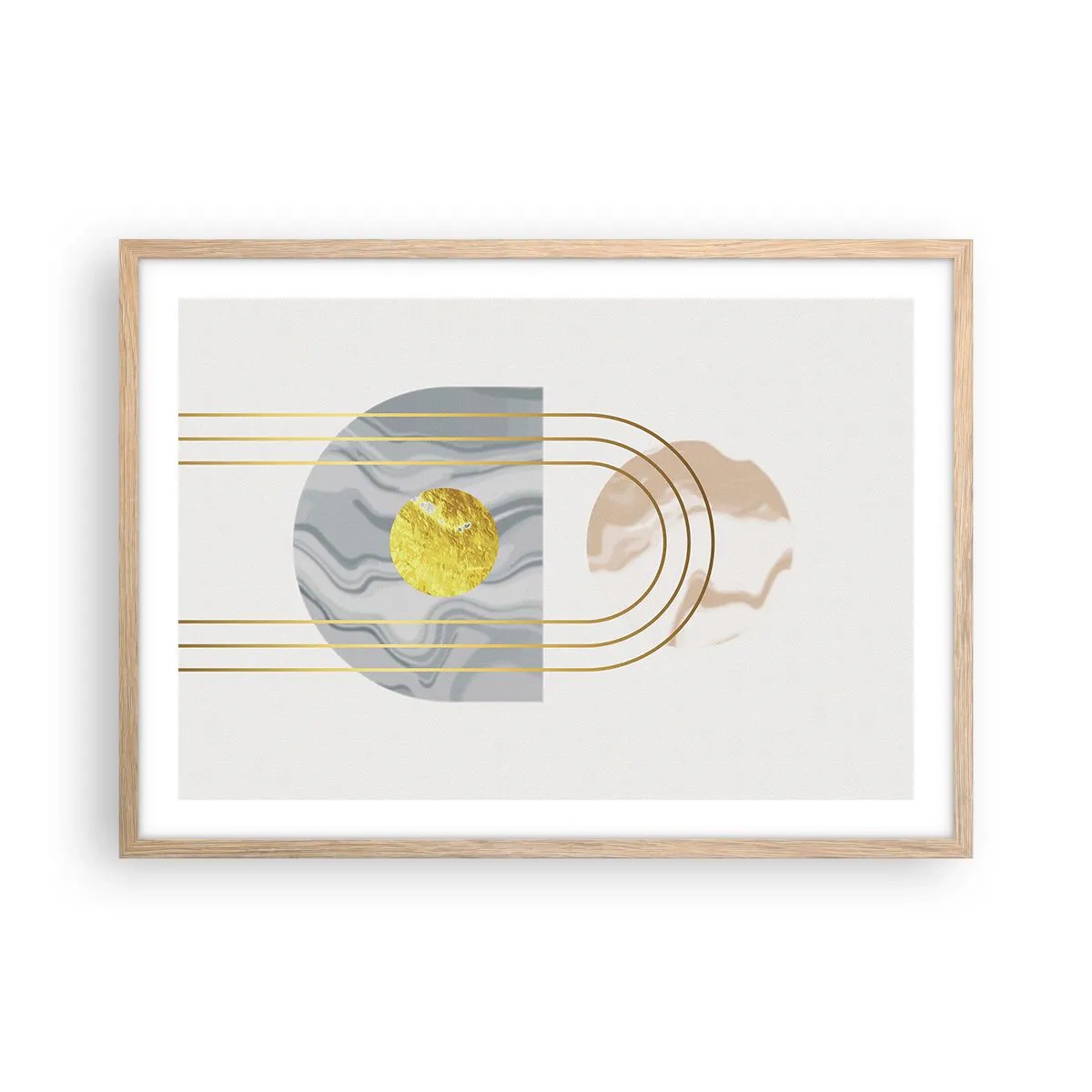 Poster in einem Rahmen aus heller Eiche - Helligkeit und Brillanz - 70x50 cm