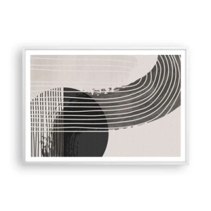 Poster in einem weißen Rahmen - Hin und zurück - 100x70 cm