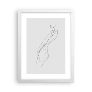 Poster in einem weißen Rahmen - Bloß ein Versprechen - 30x40 cm