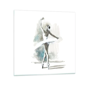 Glasbild - Bild auf glas - In einen Schwan verzaubert - 40x40 cm