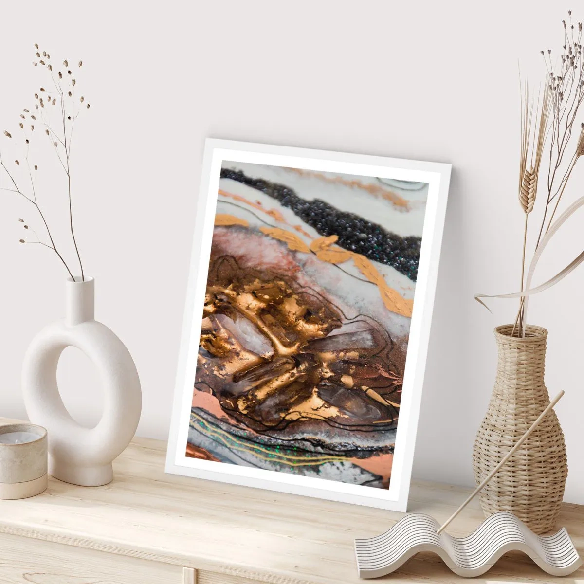 Poster in einem weißen Rahmen - Das Element der Erde - 30x40 cm
