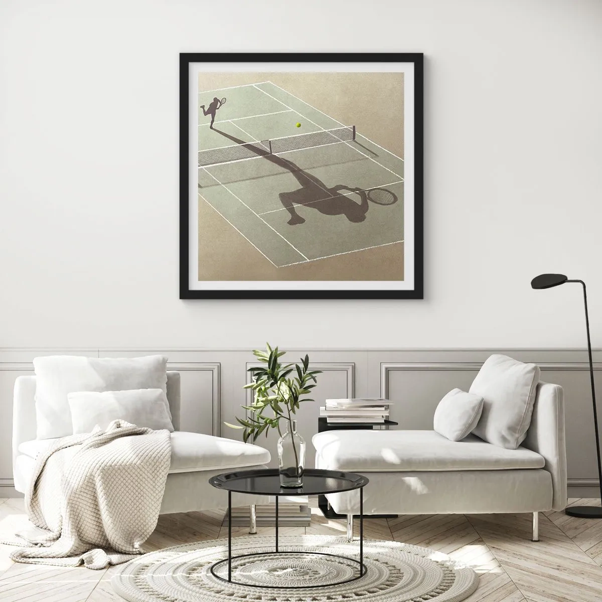 Poster in einem schwarzem Rahmen - Überwinde dich selbst - 60x60 cm