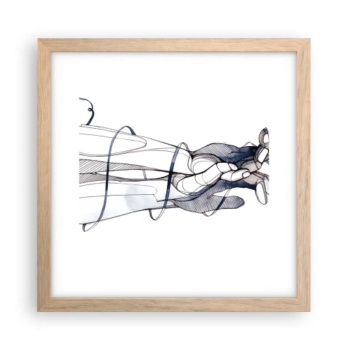 Poster in einem Rahmen aus heller Eiche - Touch-Studie - 30x30 cm