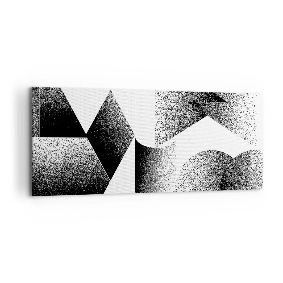 Bild auf Leinwand - Leinwandbild - Geometrie bestehend aus Winkeln und ovalen Formen - 120x50cm - Winkel und Ovale - Moderne Wanddekoration für Wohnzimmer und Schlafzimmer ARTTOR