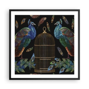 Poster in einem schwarzem Rahmen - In königlichen Gewändern - 60x60 cm