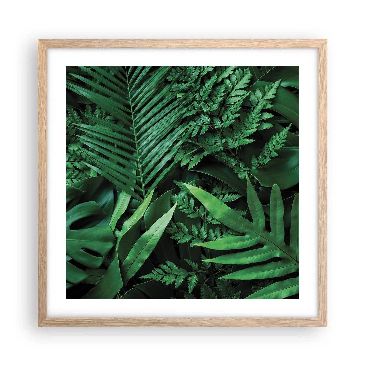 Poster in einem Rahmen aus heller Eiche - Eingebettet ins Grüne - 50x50 cm