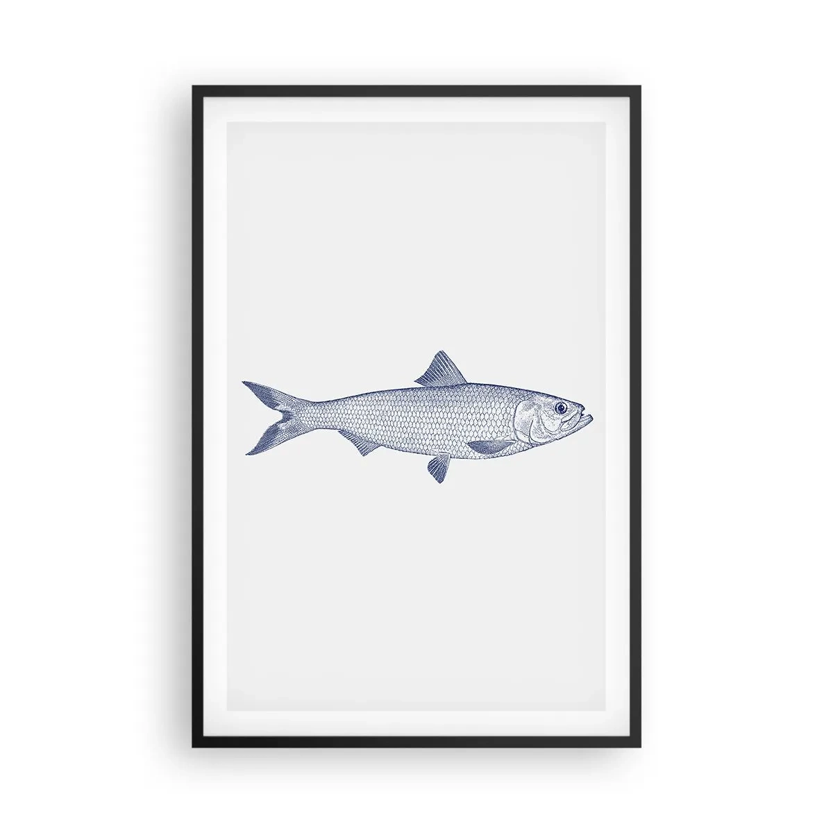 Poster in einem schwarzem Rahmen - Grüße aus den nördlichen Meeren - 61x91 cm