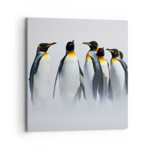 Bild auf Leinwand - Leinwandbild - Treffen in Abendkleidern - 70x70 cm