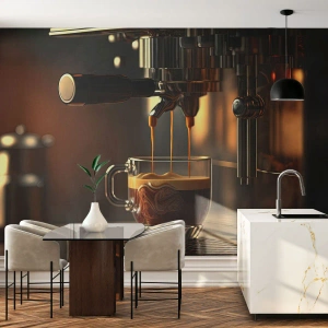 Selbstklebende Fototapete Deluxe Sticker - Sinnliche Mischung - Kaffee, Kaffeemaschine, Gastronomie - 500x350 cm