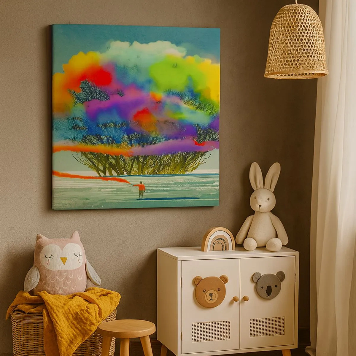 Bild auf Leinwand - Leinwandbild - Erwecke diese Welt zum Leben - 30x30 cm