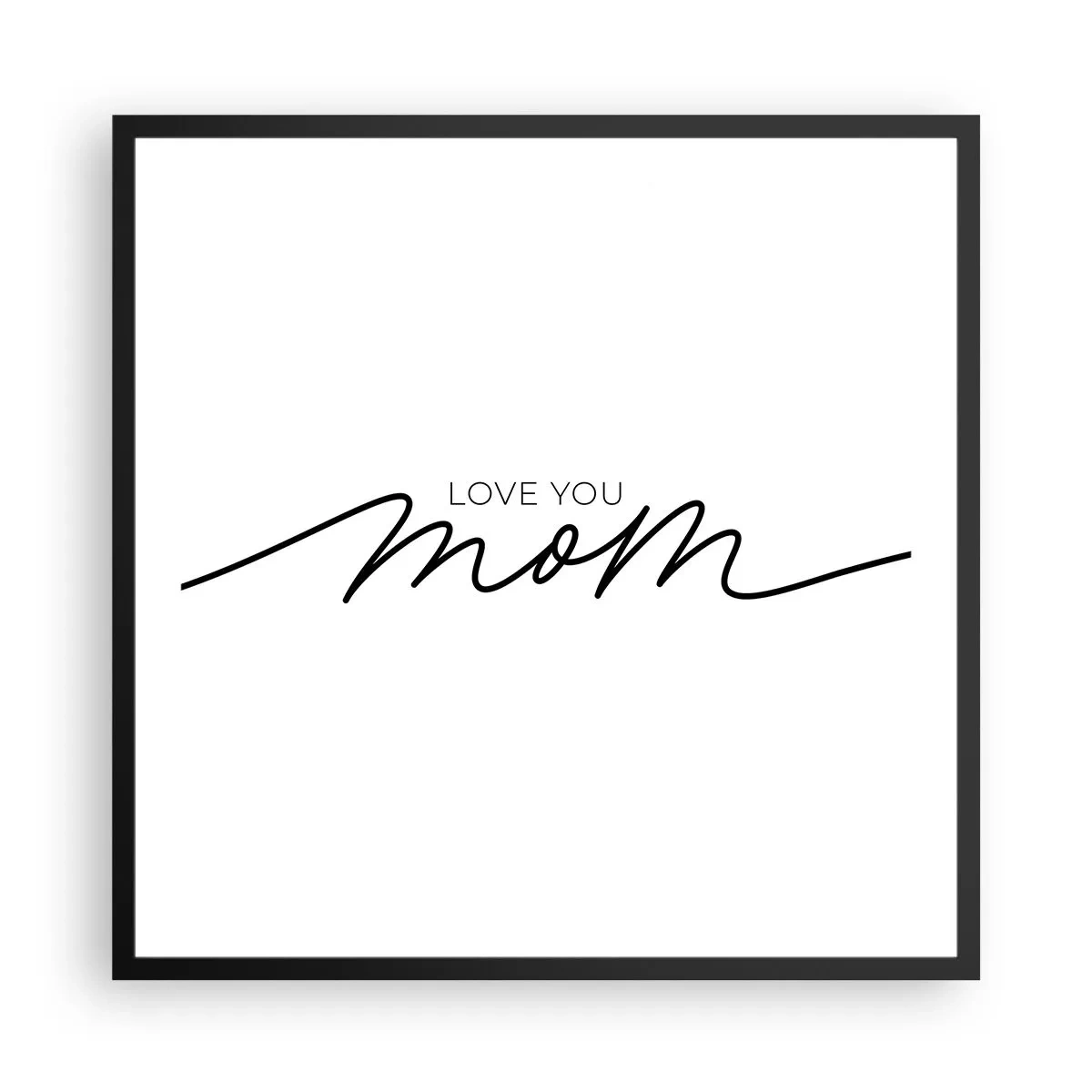 Poster in einem schwarzem Rahmen - Große Emotionen - 60x60 cm